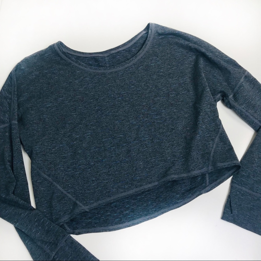 Zella Cropped Long Sleeve Workout Sweatshirt XL